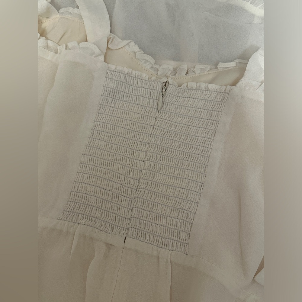 NEW Reformation Nikita Midi Dress in White Ivory Tie Straps Bridal | size 6 - Picture 9 of 10